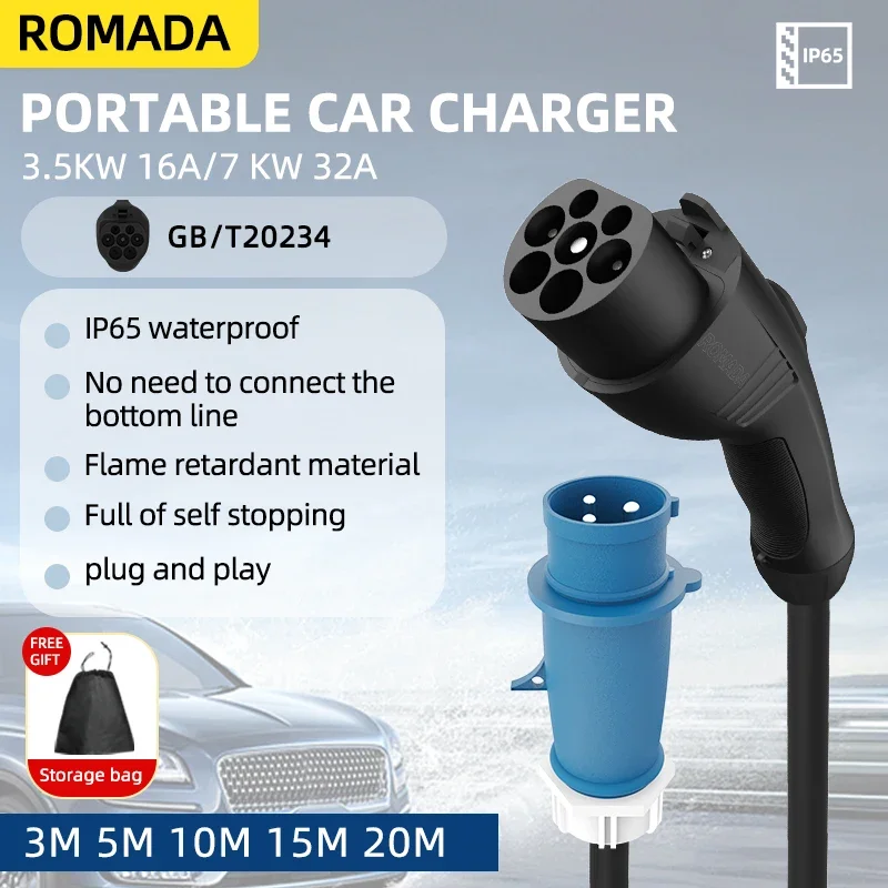 7KW 32A Electric Vehicle EV Po - đánh giá và giá Ev Charger Adapter
